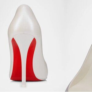 Christian Louboutin White Heels with Red Soles